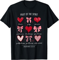 Fruit of The Spirit Christian Hearts Galatians 522-23 T-Shirt