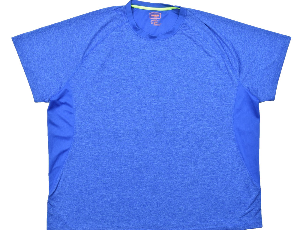 The Foundry Supply Co Men’s Size 4XL Blue Performance Tee Short Sleeve Raglan