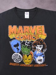 MARVEL COMICS Vintage T Shirt LARGE Graphic Tee SIZE L Captain America HULK Vtg
