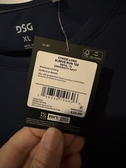 NWT DSG Men’s Stride Long Sleeve Run Tee Navy Blue Athletic Size XL Poly Light