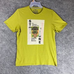 Volcom T-Shirt Large Modern Fit Men’s Short Sleeve Lime Green 100% Cotton