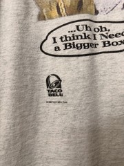 Vintage 1998 Taco Bell Chihuahua Promo T-Shirt Size Large Made in USA