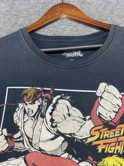 Street Fighter Graphic T-Shirt Ryu Ken Chun-Li Guile Black Mens 3XL See Pics
