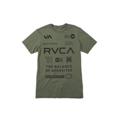 Rvca All Brand SS Military Black Graphic Multi Logo Regular Fit Men’s T-Shirt