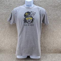 DC Nuthouse Ride or Abide Graphic T-Shirt Mens Medium Gray (see photo for flaw)