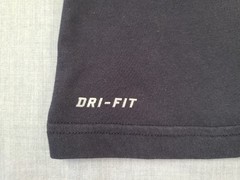 NIKE Shirt Mens Medium Black Dri-Fit Barbed Wire Swoosh Logo Outdoor Sports