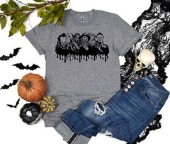 Horror Fan Gift, Halloween Horror Characters T-Shirt, Halloween Shirt, Halloween