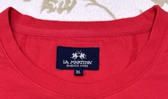 LA MARTINA Men’s T-Shirt Crew S/SEuro XL Red New (See Details)