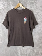 Riot Society Shirt Men’s Large Brown Skull Double Scoop Ice Cream Cone