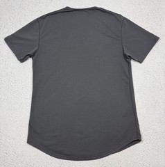 BYLT Drop Cut LUX Shirt Mens Large Black Short Sleeve Curved Hem Tagless Tee