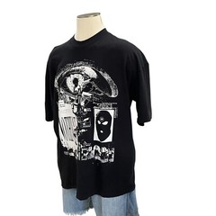 Gothic Streetwear Graphic Tee Eye Print Black Shirt Lay Down My Life 2XL
