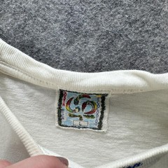 VTG Costa Rica Shirt Mens L White Graphic Tee Embroidered Map Logo Lightweight