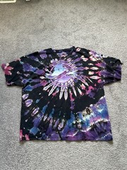 Ghostbusters Mens Black/Purple/Pink/Blue Tie-Dye Logo Graphic Tee 3XL B&T