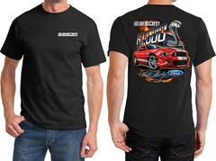 Ford Mustang T-shirt Red Shelby GT500 Front and Back
