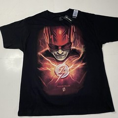 DC Comics T Shirt The Flash Portrait Lightning Tee Adult XL TG EG