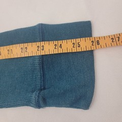 MERONA Mens Shirt Sz XL Henley Thermal Waffle Knit BLUE Faded Grunge Y2K
