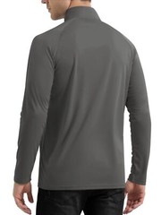 UPF50+ Mens 1/4 Zip UV Shirts Summer Skin Protection Performance Fishing T-Shirt
