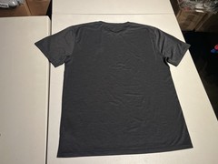 Vuori Shirt Men’s Large Zephyr Tech Tee T Gym Yoga Gray Casual V191 Polyester