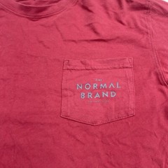 The Normal Brand Red Long Sleeve Pocket T Shirt Mens Size Large