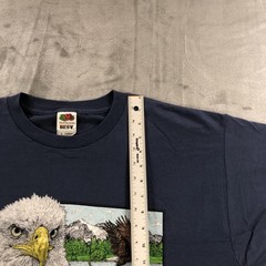 vtg Bald Eagle Shirt Mens XL Navy Blue Graphic Wildlife Nature Tee Crewneck