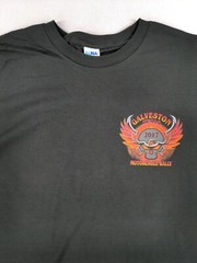 Suna Mens Motorcycle Apparel Galveston Bike Rally S/S Shirt Black Size Large