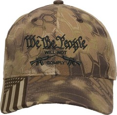 We the people will not comply BillFlag Embroidered 1Size Fits All structured Hat