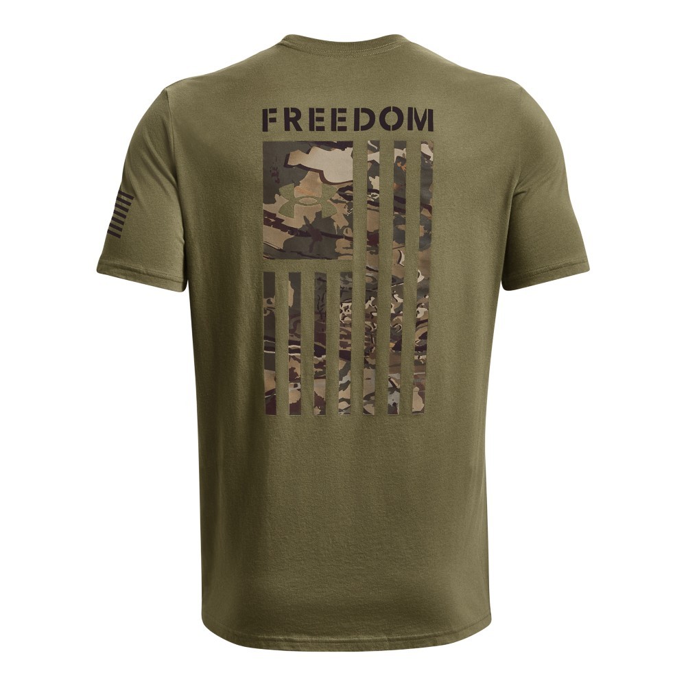 Under Armour 1370816 Men’s UA Freedom Flag Camo T-Shirt, OD Green, 3X, Large