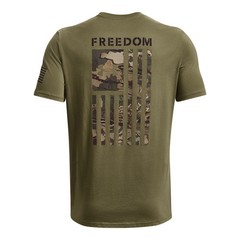Under Armour 1370816 Men’s UA Freedom Flag Camo T-Shirt, OD Green, 3X, Large