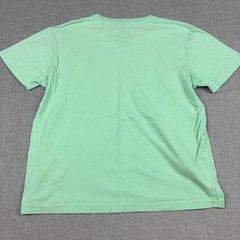 Polo Ralph Lauren Shirt Mens M Green V Neck Logo Tee Tagless Cotton Jersey