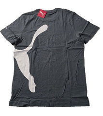 Puma Men’s Oversized Logo Crew Neck Short Sleeve T-Shirt Dark Slate Size Medium