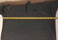 Under Armour Men Long Sleeve L/S 1242220 Gray L Shirt Pullover 1/4 Zip UA Tech 2