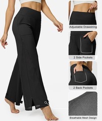 Women’s Wide Leg Yoga Pants with Pockets High Waist Loose Casual Trousers