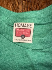 Homage Coach Of The Year Tee Shirt Green Yellow Medium Retro Style Made USA