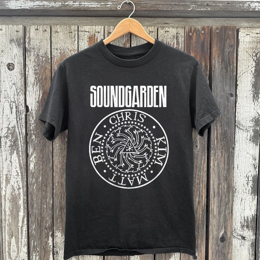 Soundgarden Logo Unisex Black Cotton T-Shirt