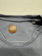 Common People Men’s Short Sleeve T-Shirt M Gray Knit Crew Neck Logo