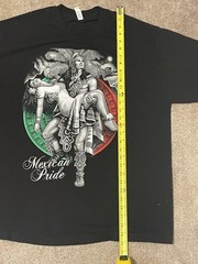 Mexican Pride Shirt Mens XL Black Aztec Warrior Mexico Graphic Tee Alstyle 1301