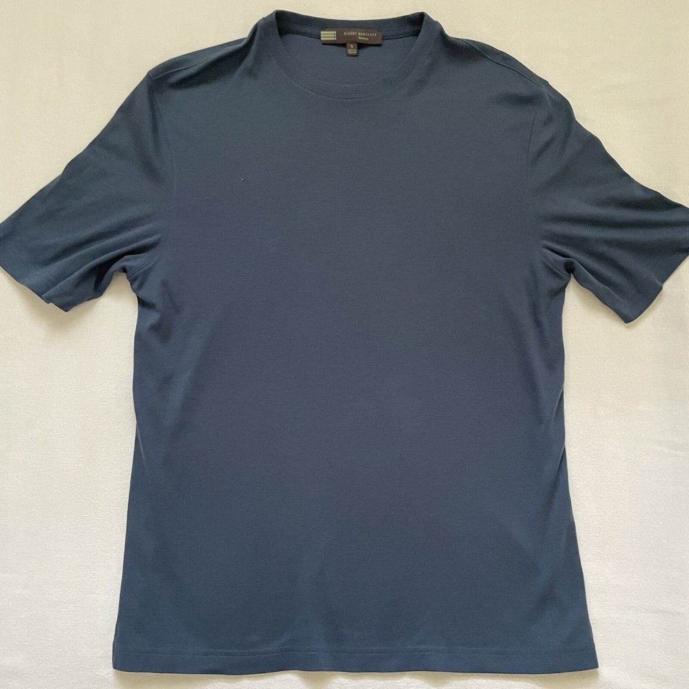 ROBERT BARAKETT Montreal Men Tshirt SMALL Pima Cotton BLUE soft Feel Runs Big
