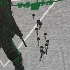 vtg 80s RAYON TRI-BLEND USMC UNITED STATES MARINE CORPS T-Shirt L single stitch