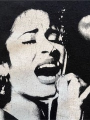 Official Selena Quintanilla Graphic T-Shirt Black/Red Gothic Font Large Unisex