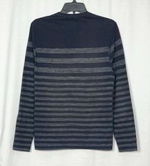 Alfani Men’s Long Sleeve Striped Basic T-Shirt Color Blue Size S