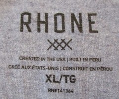 Rhone T Shirt Men’s XL Extra Large Organic Pima Cotton Preppy Cool Comfort Gray