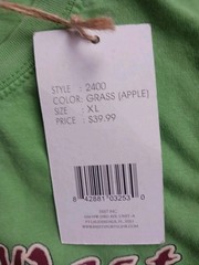 Nwt U.S. VINTAGE t-shirt Key West FL Map XL Apple Green