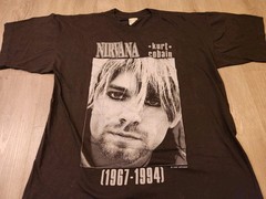 Vintage Nirvana Kurt Cobain T Shirt Single Stitch 1995 Double Sided AOP