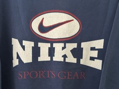 Vintage 90’s Nike Sports Gear Oval Swoosh Shirt Made In USA Blue Men’s sz Medium