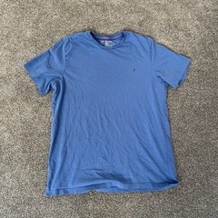 Tommy Hilfiger T Shirt Blue Flag Logo Short Sleeve Tee Mens L