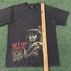Vintage 2007 Y2K Zion Bob Marley Get Up Stand Up Graphic Black T-Shirt Medium