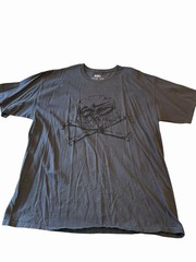 Vintage Nike 6.0 Skull & Crossbones Art Design Black T Shirt Size XL Distressed