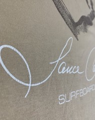 90s Lance Carson Surfboard Surf T Shirt LARG – USA MADE (two small holes- faded)