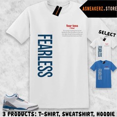 Shirt To Match AJ 3 True Blue 2026 Sneaker Matching Tee Fearless T-Shirt