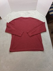Eddie Bauer Mens Waffle Knit Thermal Shirt Long Sleeve Brick Red Cotton XLarge.
